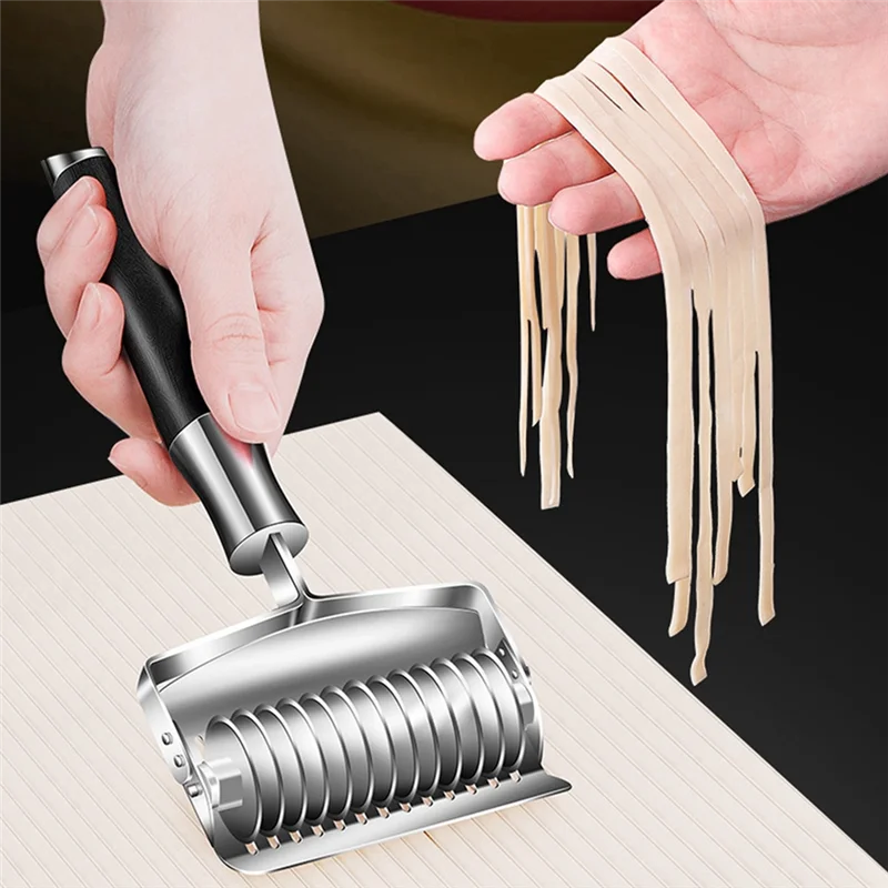 Manual Noodle Cutter, Household Multi-Function Noodle Making Tool, Multi-Purpose Noodle Cutter Slicers Side By Side-A50M