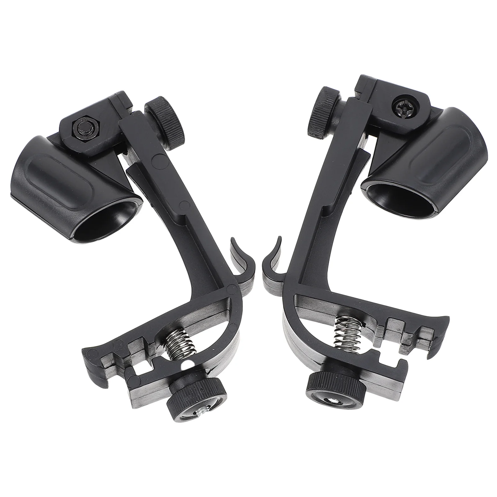 

2pcs Microphone Clips Drum Mic Holders Black Plastic Mount For Wireless Mic Stand Support Practical Accessories