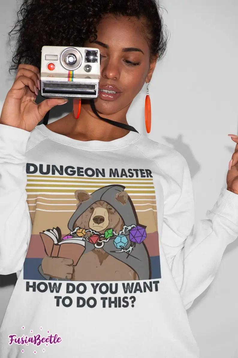 Bear Dungeon Master كيف تريد أن تفعل هذا القميص الكلاسيكي Dungeon وقميص Dragon قميص DnD Player #3