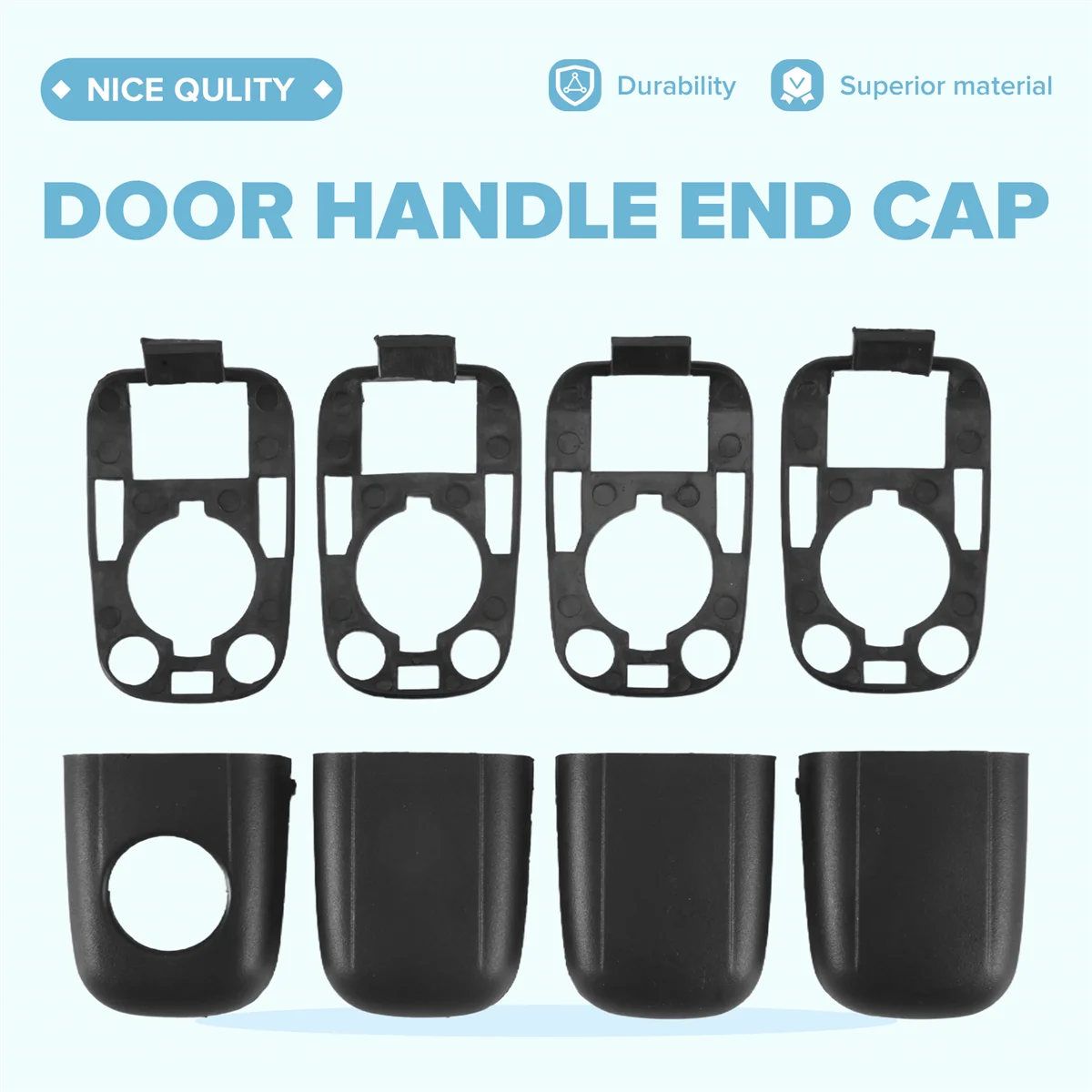 Комплект накладки на конце дверной ручки автомобиля с пробкой 9101AA для Peugeot Citroen 307 C2 C3