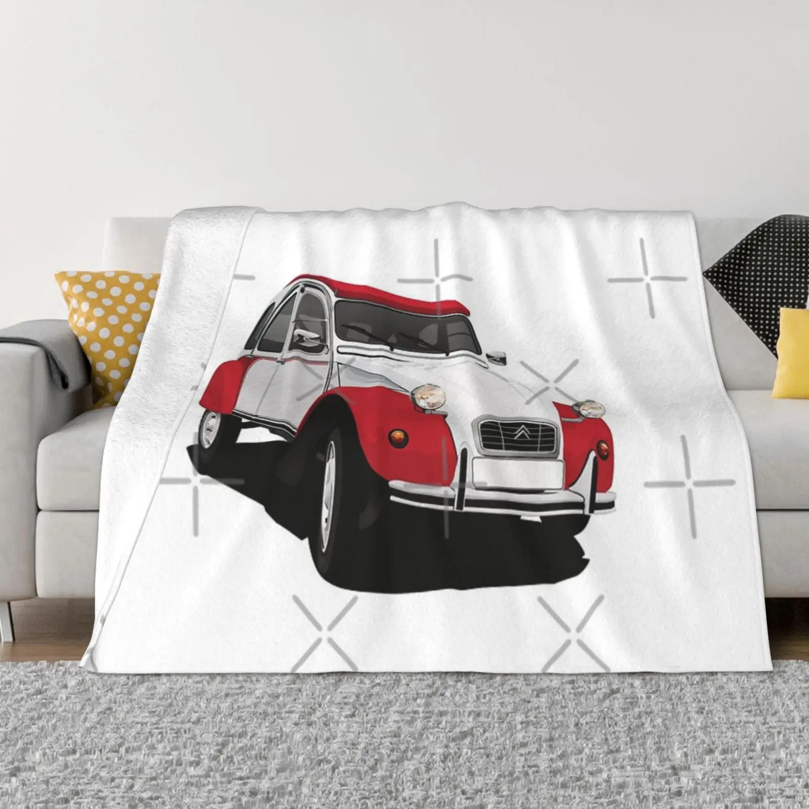 Two Tone Cornering Citroen 2Cv Blankets On The Bed Sofa Cover Travel For Kids Plush Weighted Blanket