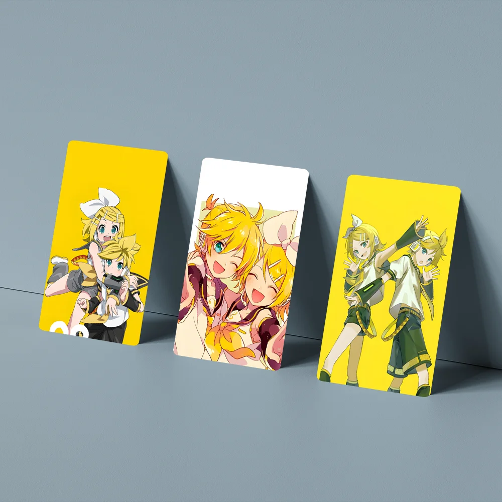 K-KagamineS Rin Len Stickers Cartoon Credit Card Visa Debit Bank Charge Card Bus Metro Waterproof Sticker Decal Decoration