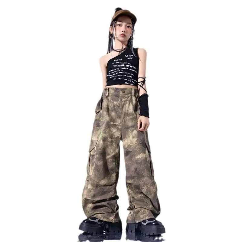 Hip Hop Dance Costumes For Girls Loose T-Shirt Shorts Streetwear Boys Jazz Performance Stage Rave Clothes