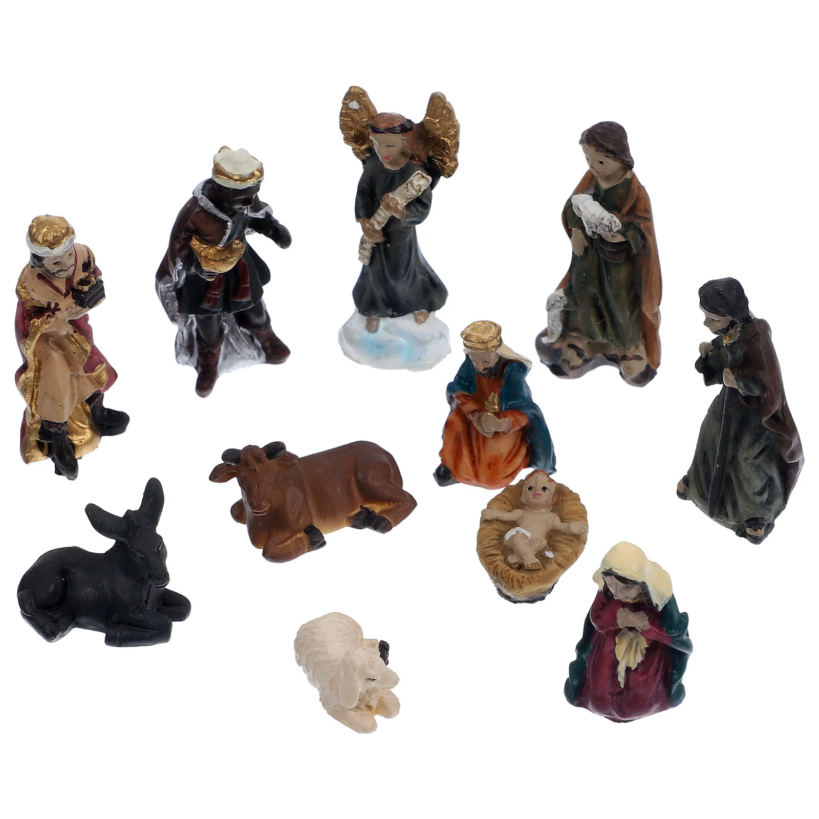 Nativity Ornaments Church Statue Home Desktop Adornment for Decor Resin Craft Decoration Jesus