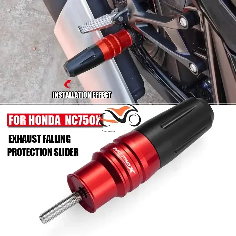 

For HONDA NC750X NC 750X NC750 X Motorcycle CNC Accessoires Falling protection Exhaust Slider Crash pad slider with logo ”NC750X