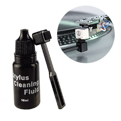 Cartridge Stylus Needle Carbon Fiber Cleaning Brush Cleaner 2-in-1 Kit For LP Vinyl Record Player Phonograph Turntable Accessory