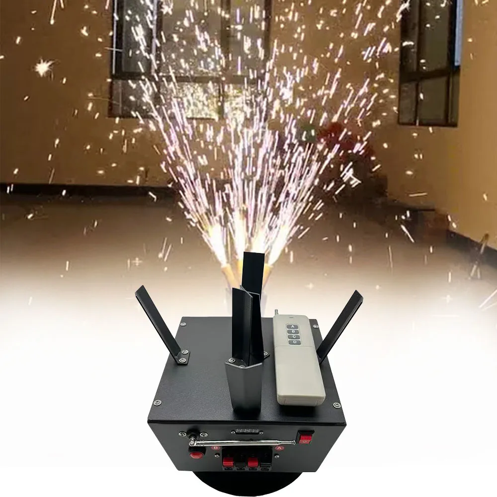 

Remote Control Stage Pyrotechnic Cold Pyro Fountain Rotating Machine Cold Spark Spinning Birthday Wedding First Dance Marriage
