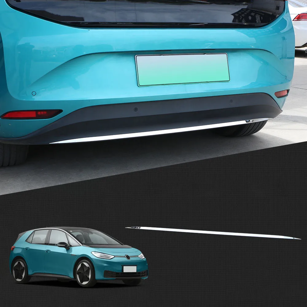 

For Volkswagen VW ID3 ID.3 ID 3 2020 - 2025 Rear Bumper Trim Back Decorative Sticker Strip Car Styling Exterior Accessories