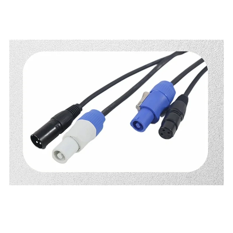 ABSQ-For DMX Powercon Cable For Light Power Connection Signal Transit For DMX XLR Signal Line