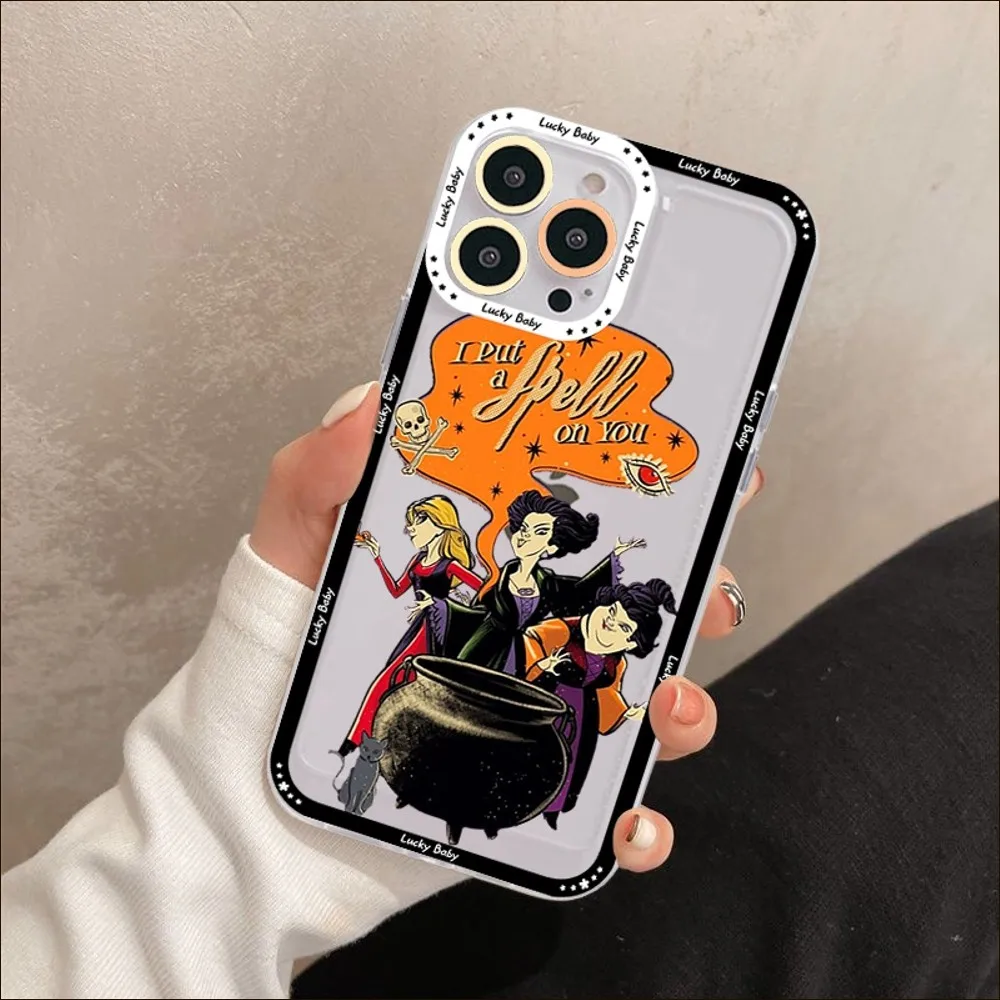 Disney Hocus Pocus Phone Case For iPhone 13 14 Pro Max XS XR 12 11 Pro 13 Mini 6 7 8 Plus Soft Clear Back Cover