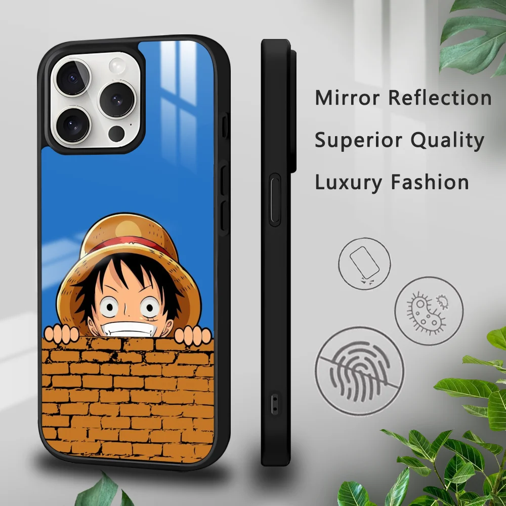 The main character of O-One P-Piece Phone L-Luffy Case For iPhone 16 15 14 13 12 11 Pro Xs Max Mini Plus Celulares Hard Funda