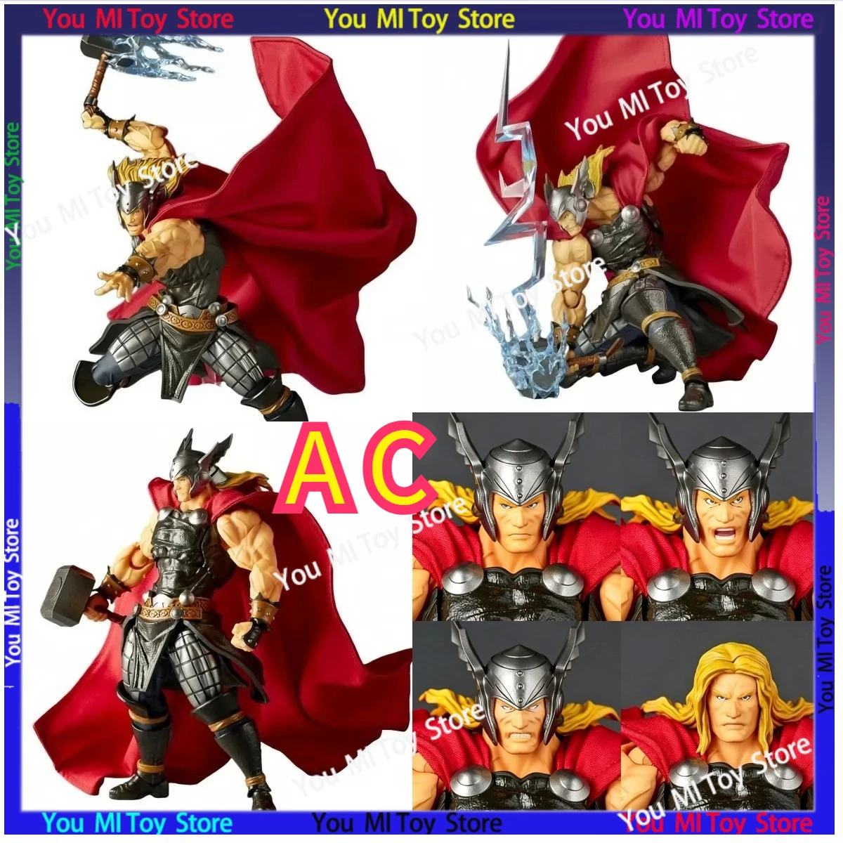 

AC Toys Thor The First Batch Thor Kaiyodo Amazing Yamaguchi Revoltech Thor Anime Action Figure Action Figures Toys birthday gift