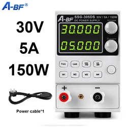 A-BF SSG-305DS Power Supply Adjustable Programmable Laboratory Bench Power SupplyDual 5-digit LED With Memory Function 30V 5A