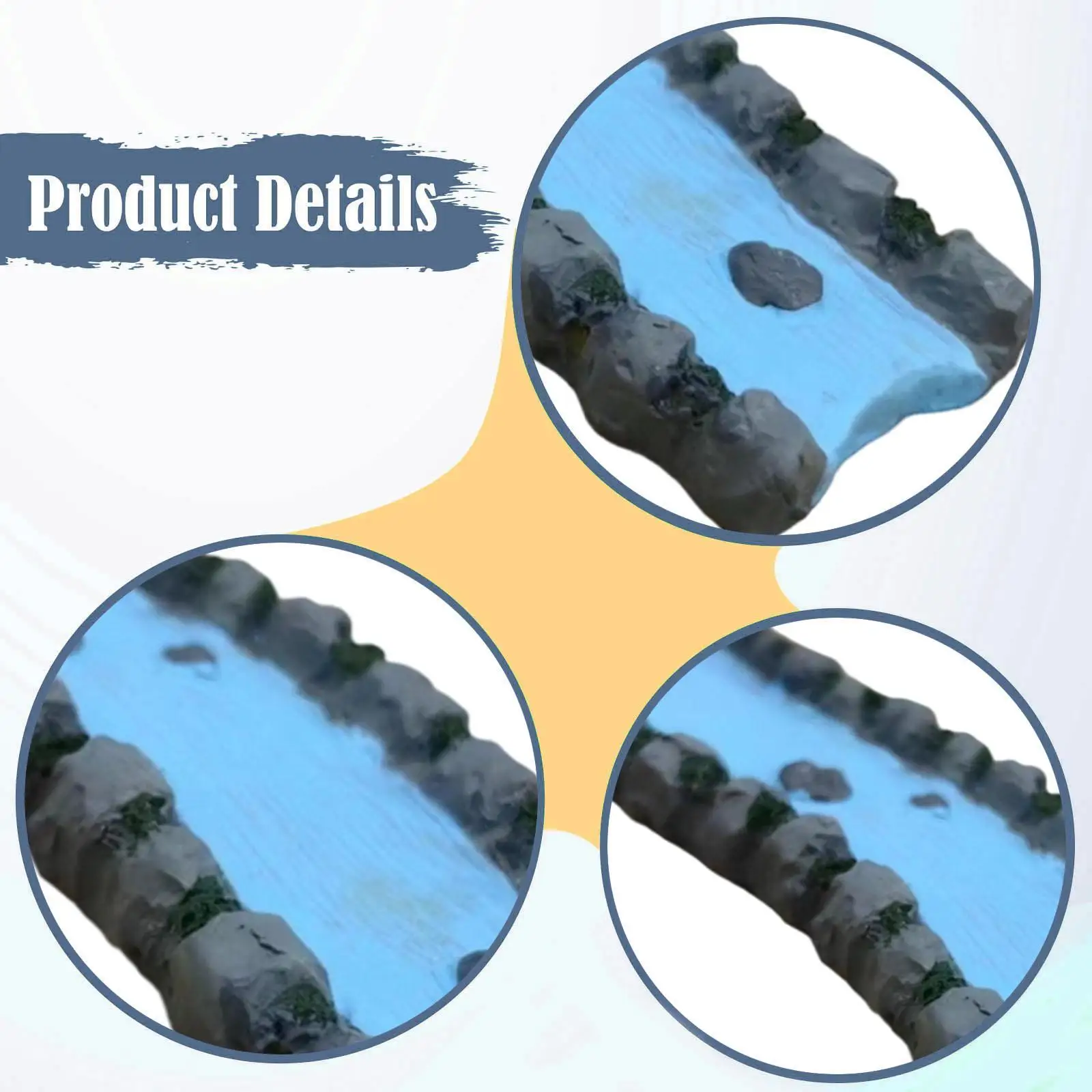 مصغرة الراتنج تيار تخطيط النحت المشهد الصغير DIY زخرفة الزخرفية تيار صغير الجنية روك نموذج القطار مشهد #5