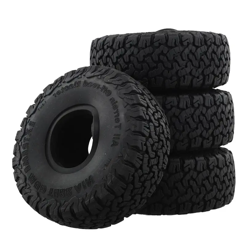 ABXE-4Pcs 115X44mm Soft Rubber Tyre 1.9Inch Wheel Rock Terrain Tire For 1/10 RC Crawler Car TRX-4 Axial SCX10 90046
