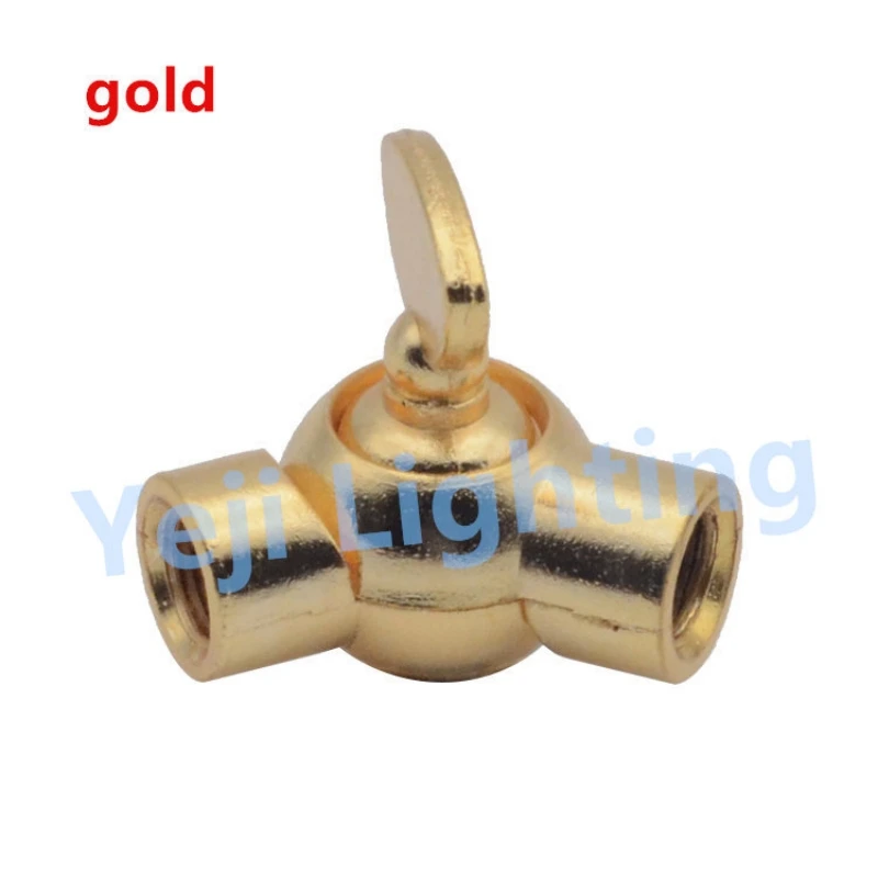 Lamp Base Adapter Metal Two-way Connector Double-pass Universal Steering Joint Ceiling Plate Retro Wall Lamp 270 degrees Adapter