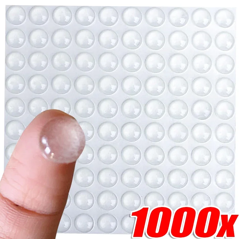 100/1000Pcs Mini Self-Adhesive Buffer Pads Non-Slip Clear Dots Cabinet Silicone Door Stopper Wall Protector Reduce Noise Bumpons