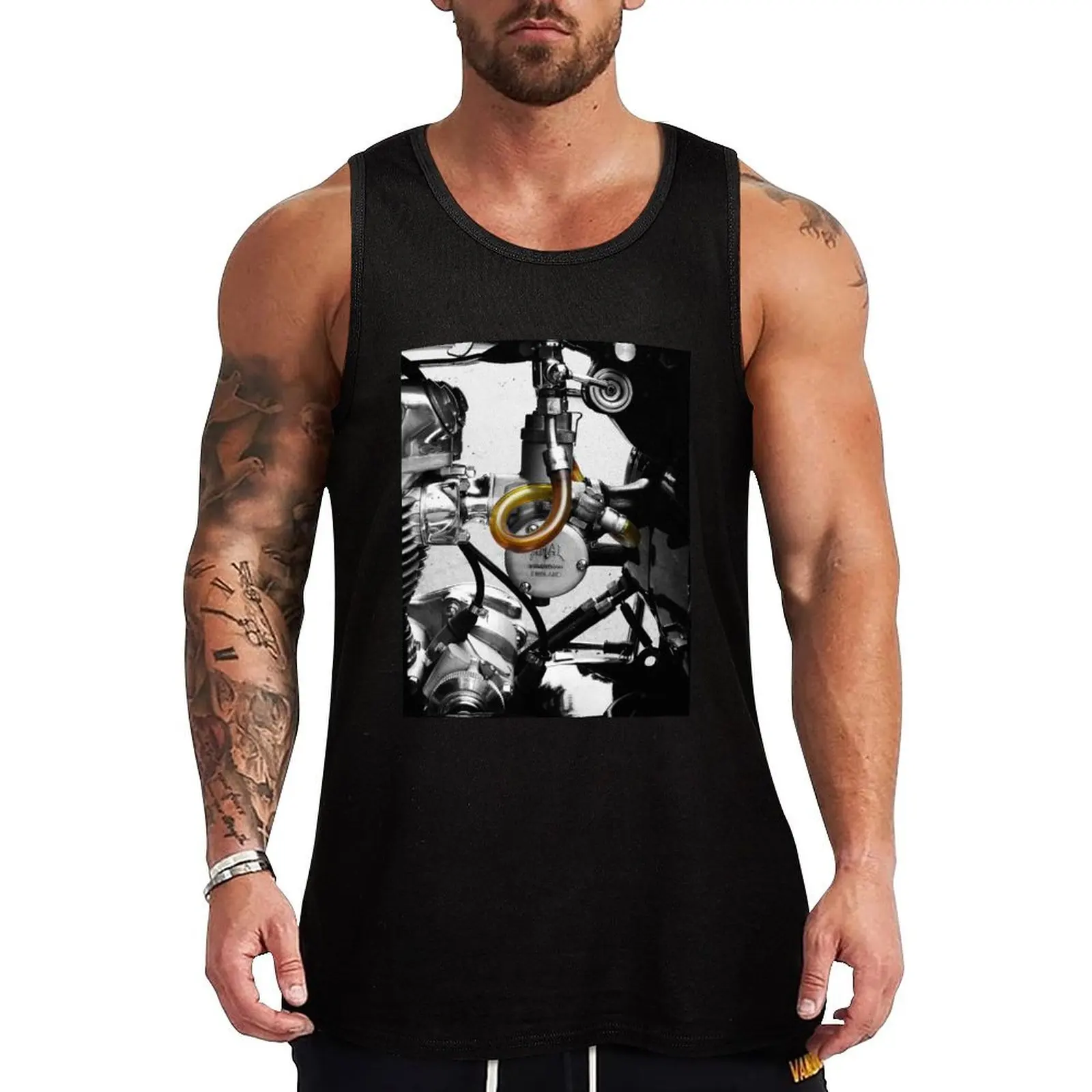 The Amal carb Tank Top summer clothes for men Men's gym clothing Vest