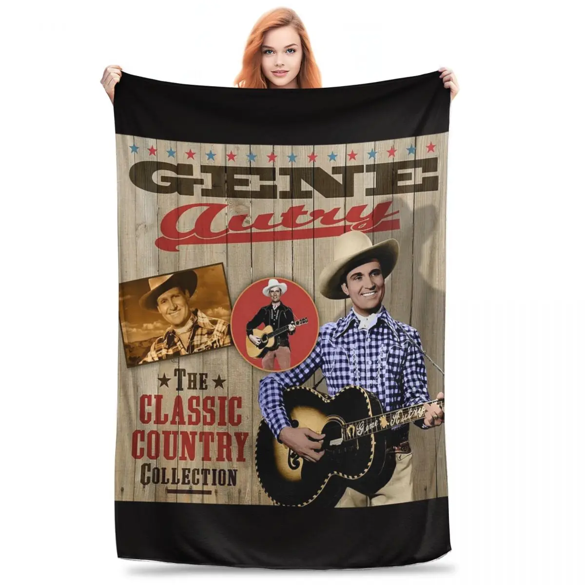 Gene Autry - The Classic Country Collection Blanket Flannel Super Soft Sofa Throw Blankets For Home Outdoor Throws Bedspread