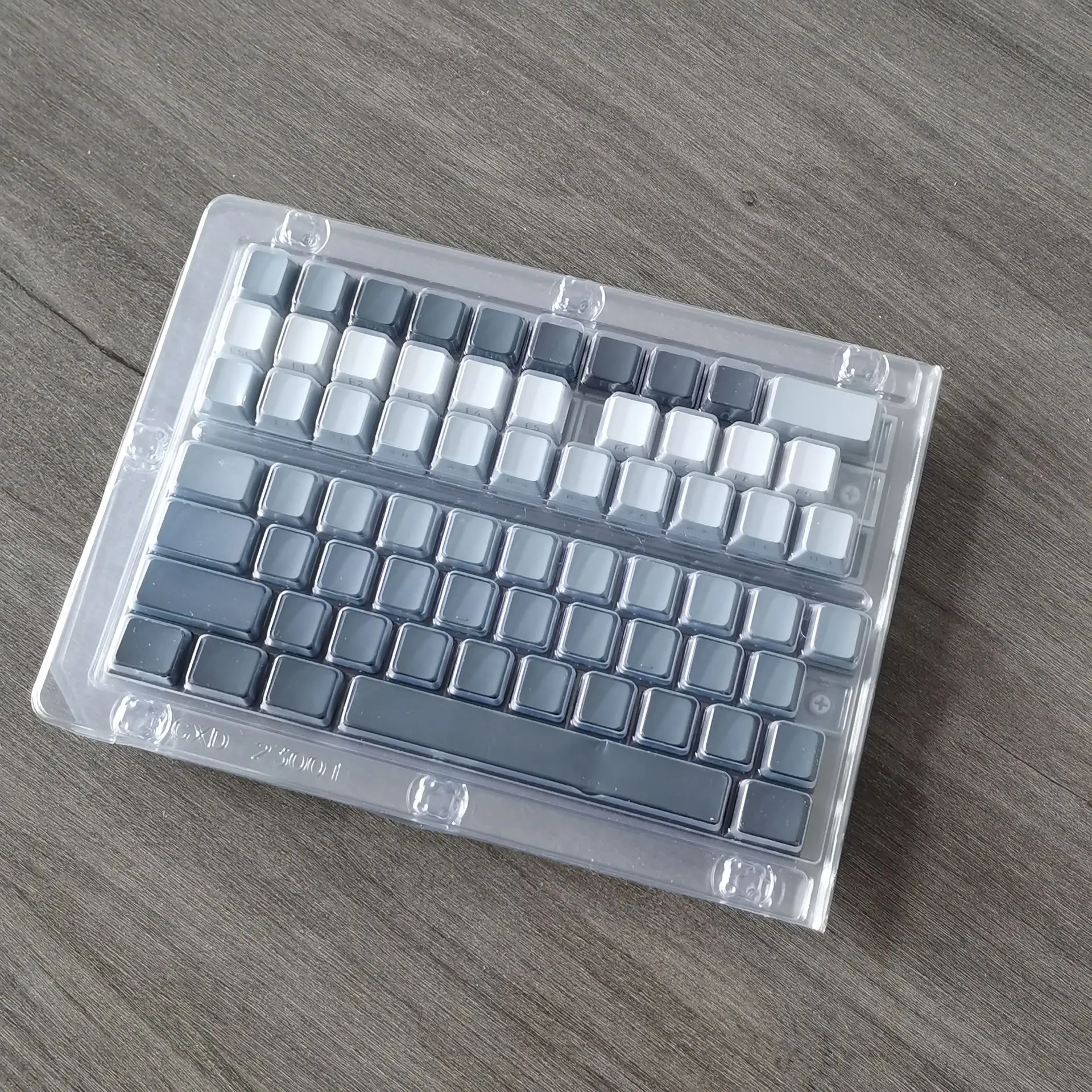 Grey Double Shot PBT Keycaps 133 Keys Shine Through Side Printed Keycaps Cherry Profile for Cherry Gateron MX Switches Keyboard