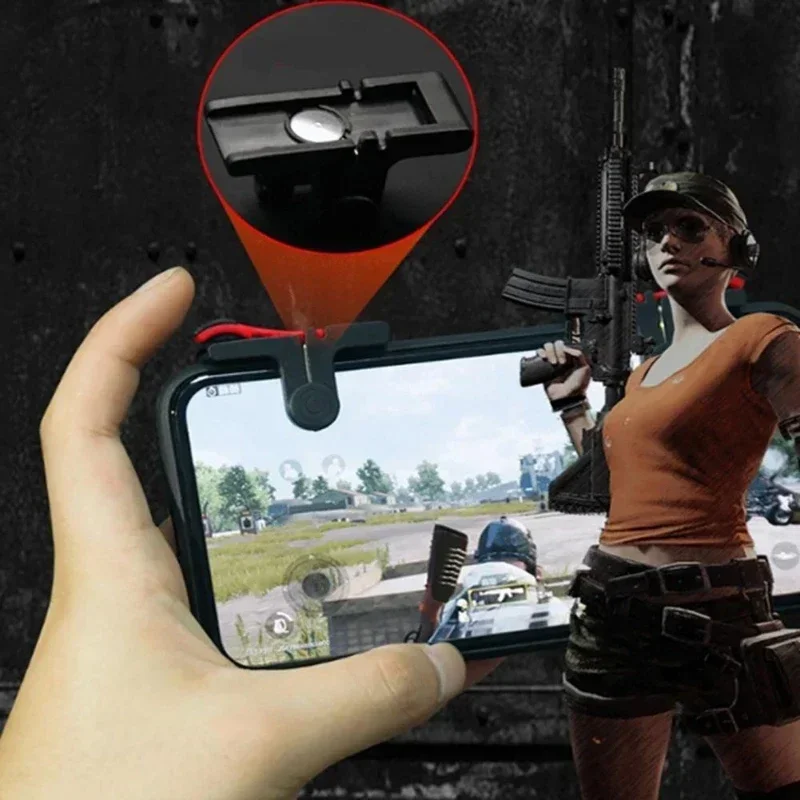 1 Pair D9 Mobile Game Trigger Fire Aim Button Key Control R1 L1 Shooter Joystick For IPhone Android PUBG Gamepads Accessories