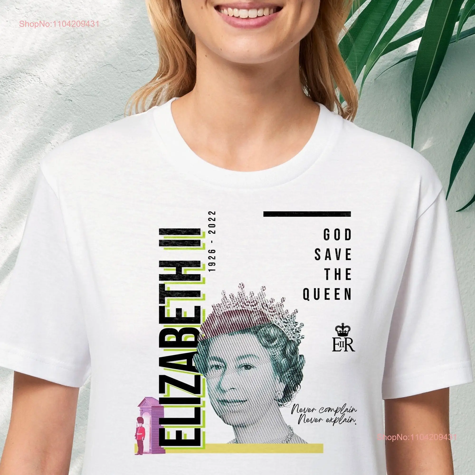 T shirt unisex Rip Queen Elizabeth II graphic tee God save the of England Her Majesty long or short sleeves