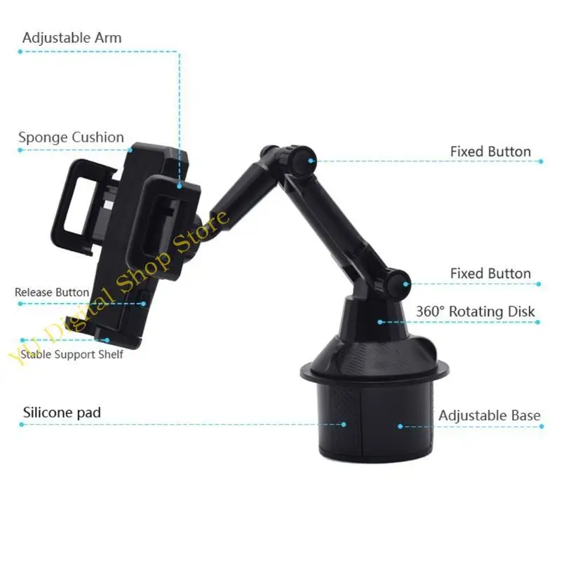 Montaggio del supporto per coppa universale del titolare del telefono 96BA per unità senza sforzo sicuro