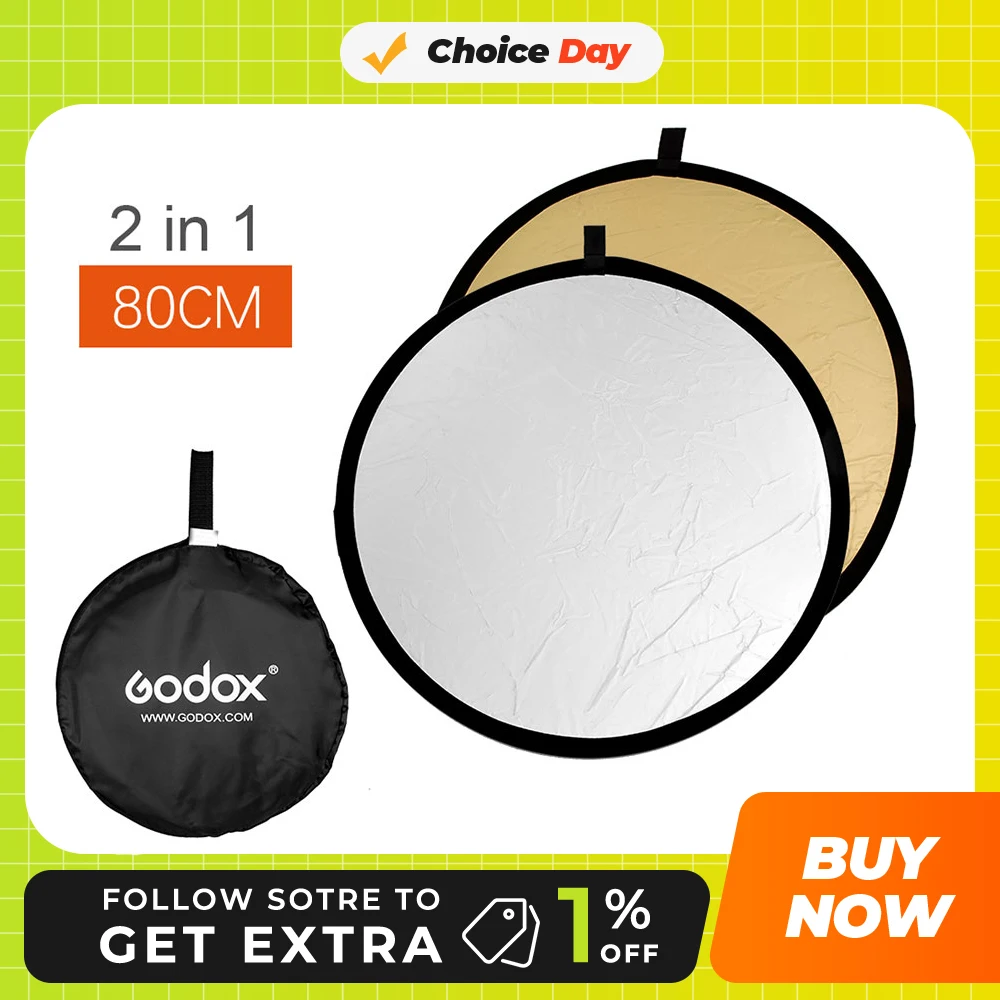 GODOX 2in1 80cm reflectors paintless gold and silver double faced bag outdoor photography light Drop shipping