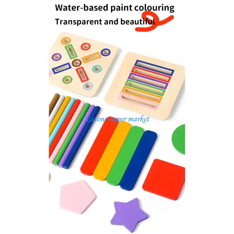 090b Holzform- und Farbkennungskasten für frühe Lernen für Kinder für Lernen von Vorschulläuten -Sortieren