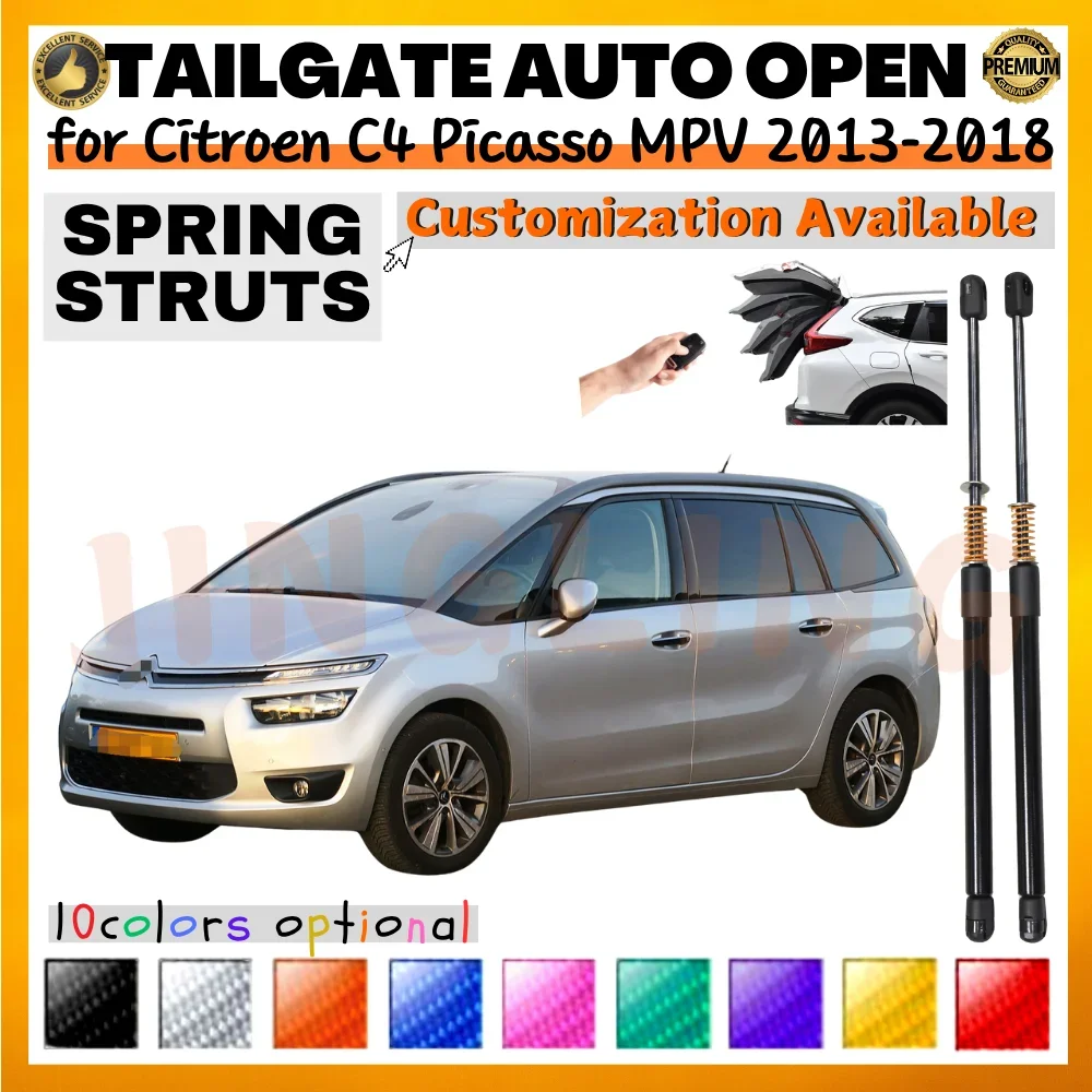 

Qty(2) Trunk Struts with Spring for Citroen C4 Picasso MPV 2013-2018 Rear Tailgate Boot Lift Supports Shock Absorbers