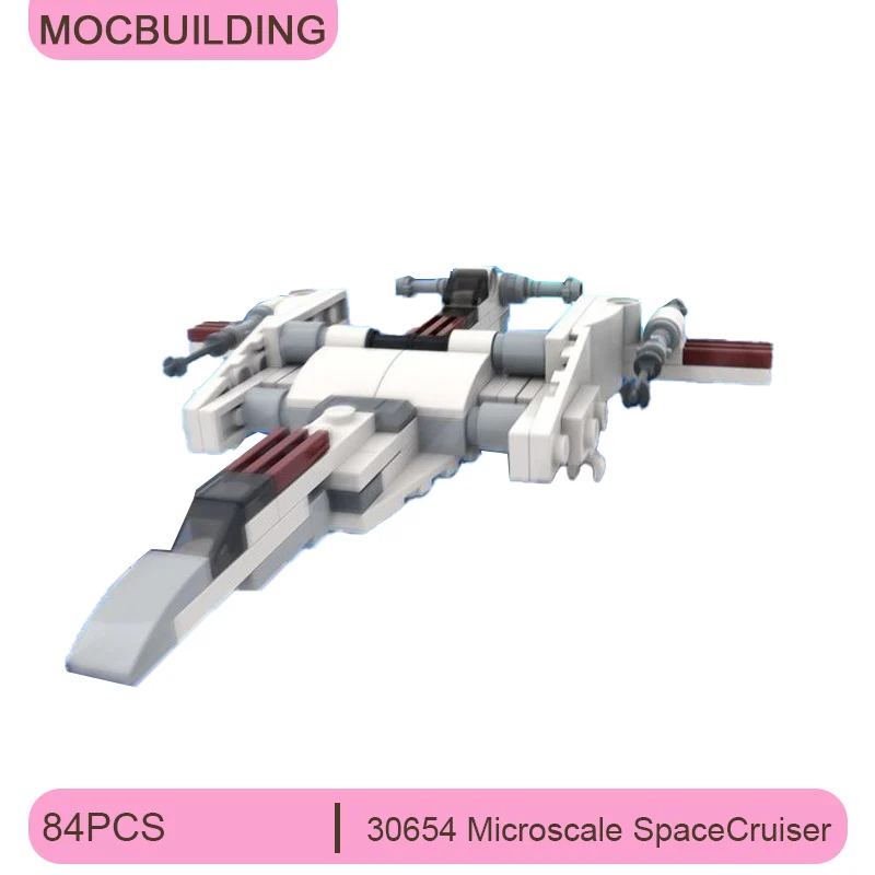 30654 Microscale Space Cruiser Model MOC Building Blocks DIY Assemble Bricks Collection Display Creative Xmas Toys Gifts 84PCS