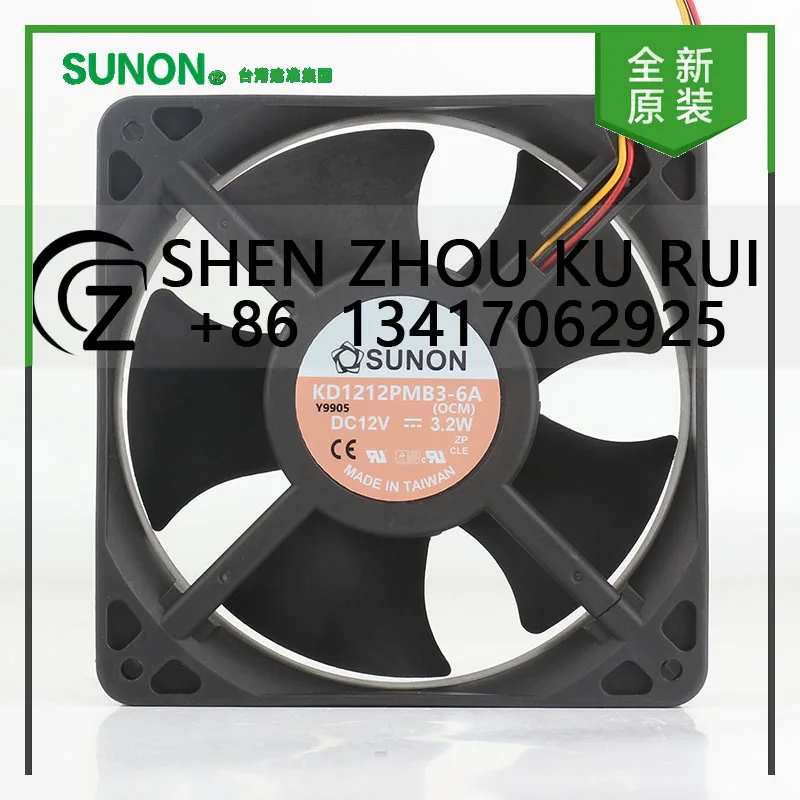 

Новый Sunon 5 В 24 В 48 В постоянного тока 12 В 3,2 Вт AC EC 12038 120X120X38MM 12 см корпус компьютера Большой объем воздуха 3-проводной охлаждающий вентилятор KD1212PMB3-6A