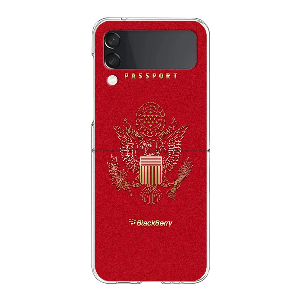 Custodia rigida per PC con passaporto bandiera del marocco per Samsung Galaxy Z Flip 5 4 3 Cover trasparente per custodie antiurto Galaxy Z Flip 6