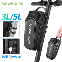 NEWBOLER 3L/5L Electric Scooter Front Bag With USB Port Waterproof Quick Release EVA Electric Scooter Bag Universal Scooter
