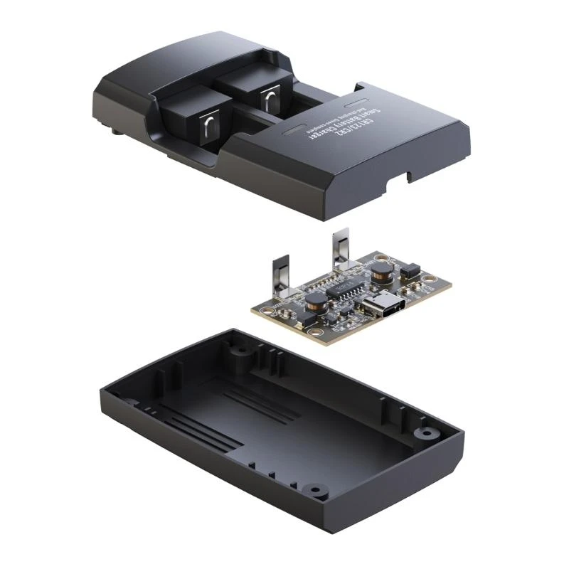 Chargeur batterie J0MB 2 Bay Battery Chargeur avec câble USB pour batteries rechargeables