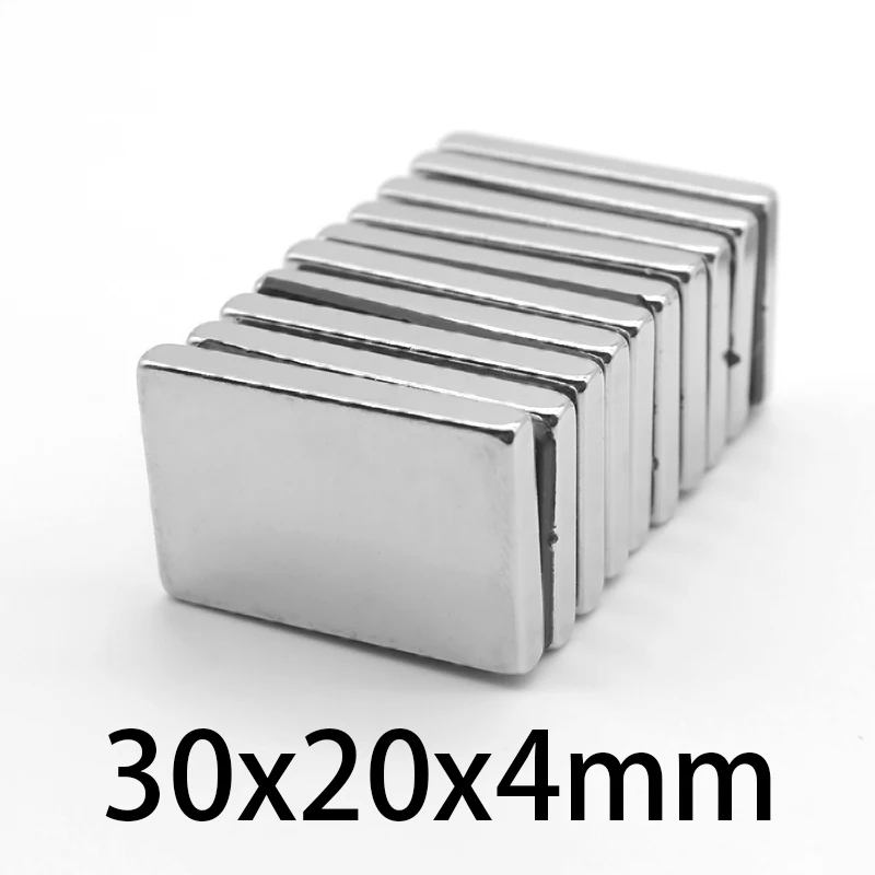 2/5/10/15/20/30PCS 30x20x4mm Strong Search Magnet Sheet N35 Block Rectangular Permanent Neodymium Magnet 30x20x4 30*20*4 mm