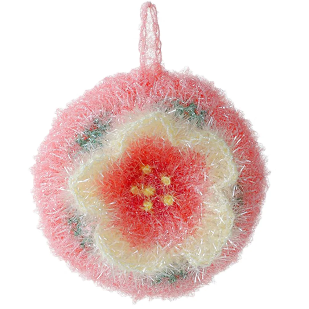 

Flower Dish Towel Scrubber Kitchen Cloths Dishclothes for Dishwashing Wipe Cleaning Rags Acrylic Polyester Yarn Dishcloths up