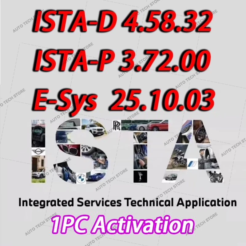 

B-M-W ISTA-D 4.58.32 ISTA-P 3.72.00 E-sys 24.06.01 diagnostic software ENET OBDII Ethernet Cable for BMW F/G Series ESYS INPA