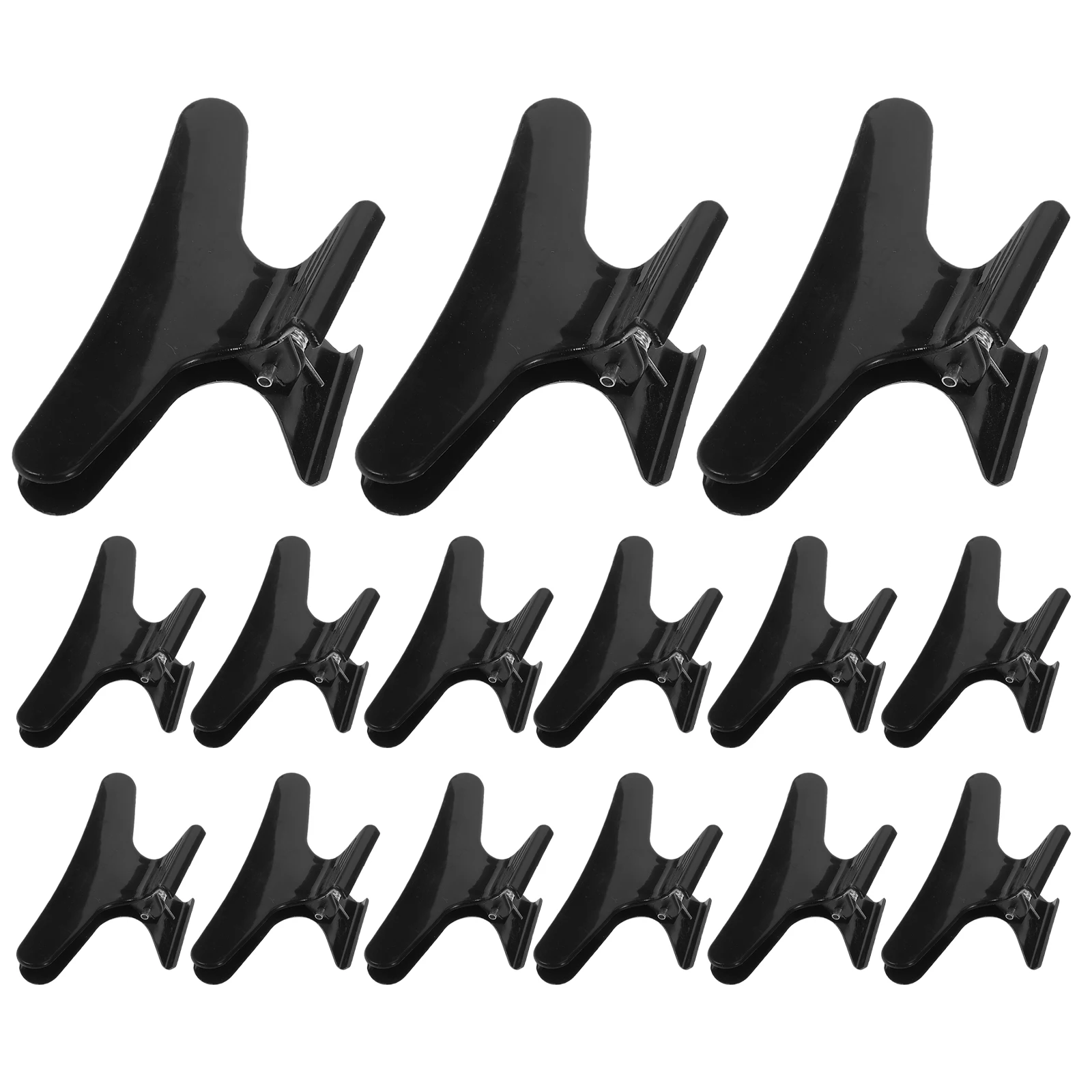 

15 шт., заколка для волос, парикмахерская, пластиковая пластина, заколка для волос, черные зажимы-бабочки, зажимы, стригнутые свой собственный дюйм