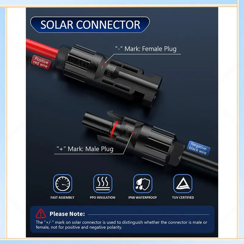 

-A60I 4-In-1 Solar Panel Connector Extension Cable Splitter For Anderson Connector DC Adapter Power Plug XT60 Female Conn