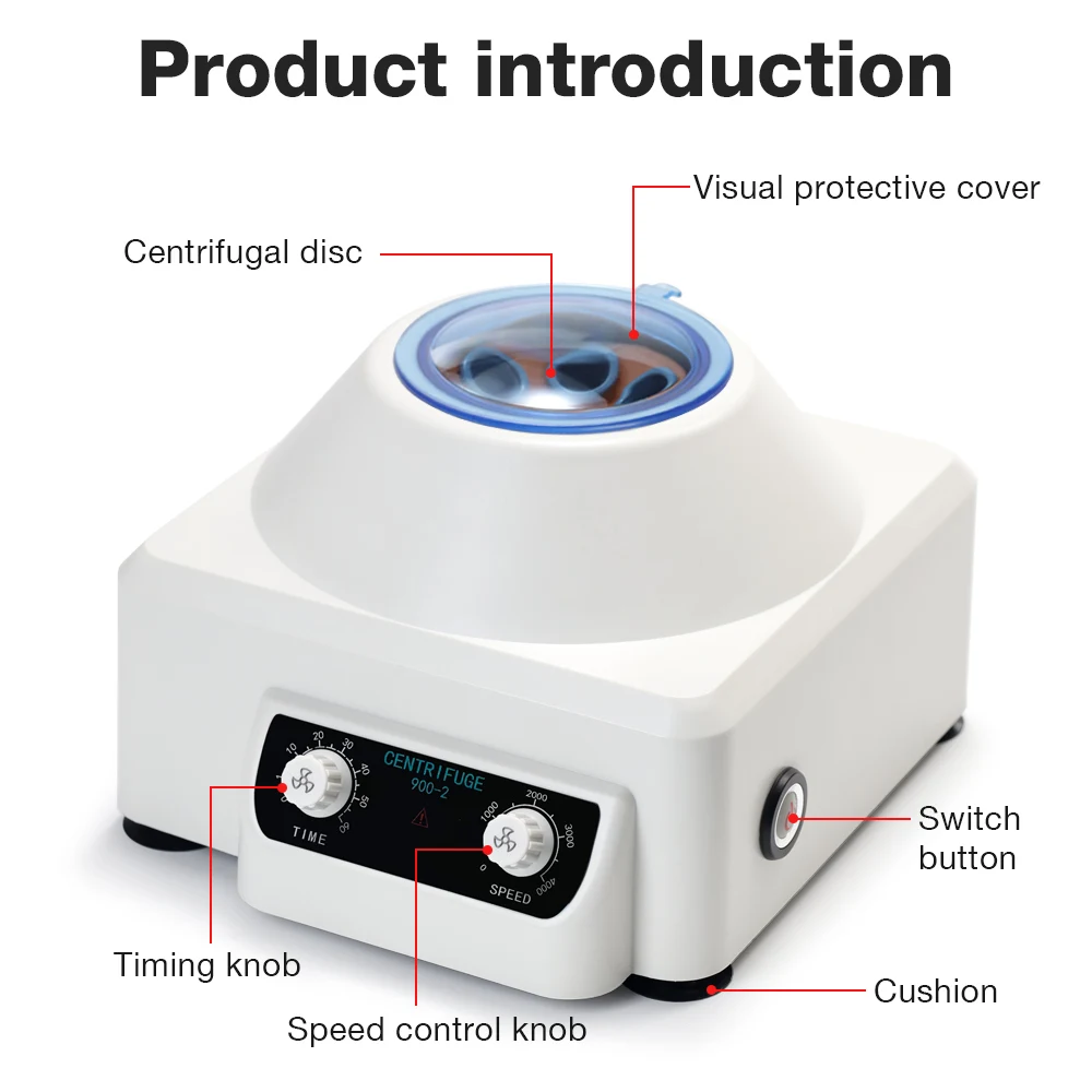 10 مللي * 6 جهاز طرد مركزي منخفض السرعة 4000 دورة في الدقيقة 1685xg جهاز طرد مركزي كهربائي مصل البلازما PRP PRF آلة منفصلة لعلم الأحياء الطبية