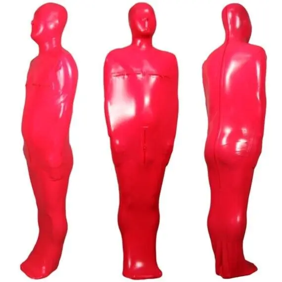 Latex Gummi Catsuit Cosplay Zentai Overall Maskerade Uniform 0,4mm S-XXL