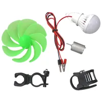 DC 22V 0.2A Mini Wind Turbine Motor Blade With Bulb DIY Kit Power Alternative Energy Generator Electrical Equipment & Supplies