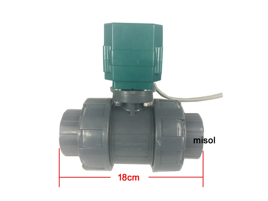 misol/motorized pvc valve 12V, DN40 BSP(1.5\