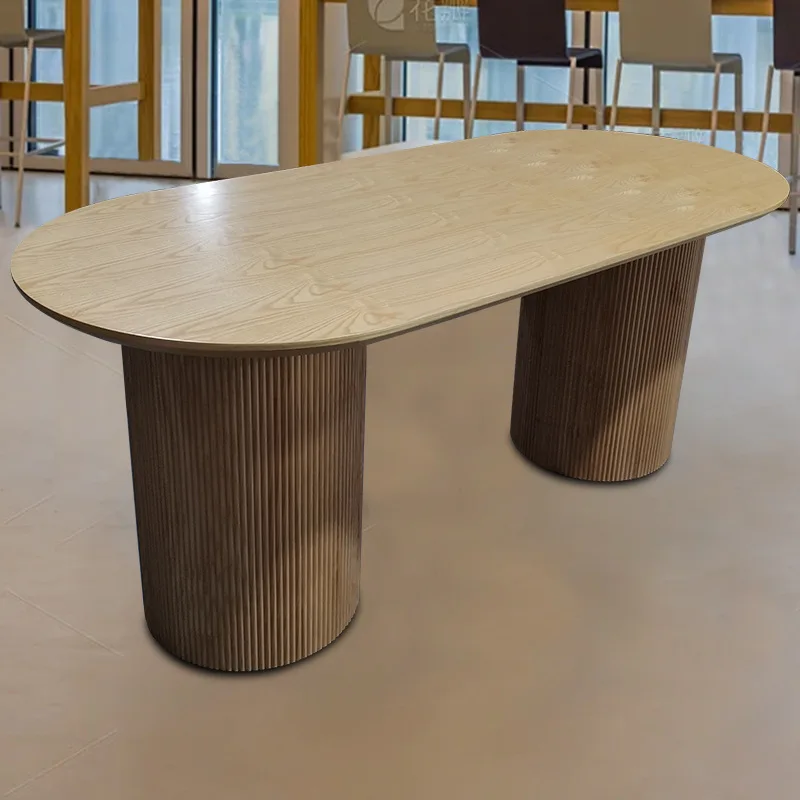 

Customizable Nordic veneer dining table combination