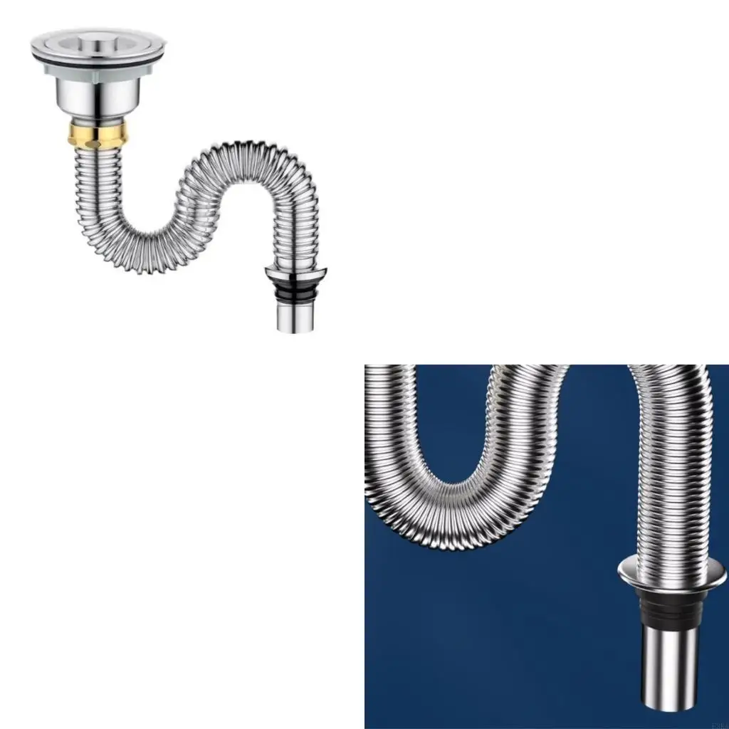 

Not Odor Kitchen Sink Drainages System with High Flows Efficiency Strong Sink Drain Pipe Accessory for Household Use