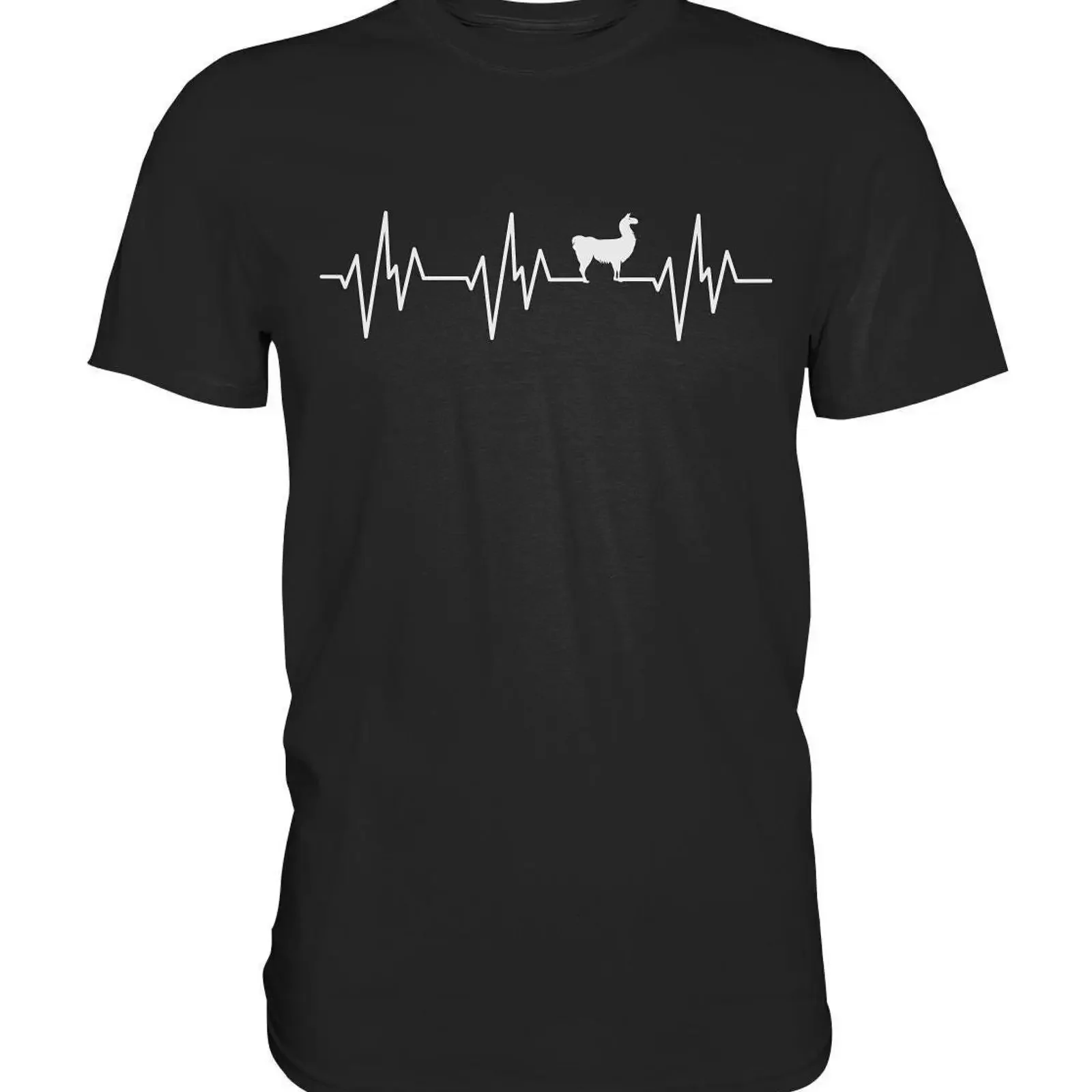 Llama Heartbeat T Shirt Alpaca Ideas Premium vintage Washed Stylish Unisex designer clothes Casual Stretched Slightly Soft