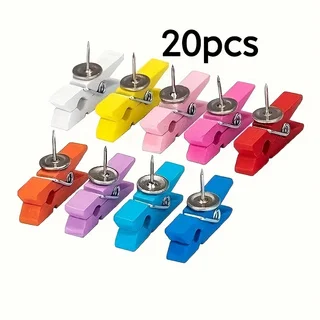 20Pcs Per Box Multi-Purpose Non-Slip Steel Bulldog Clips With Candy Color Handles Durable Storage Clamps For Craft School Office
