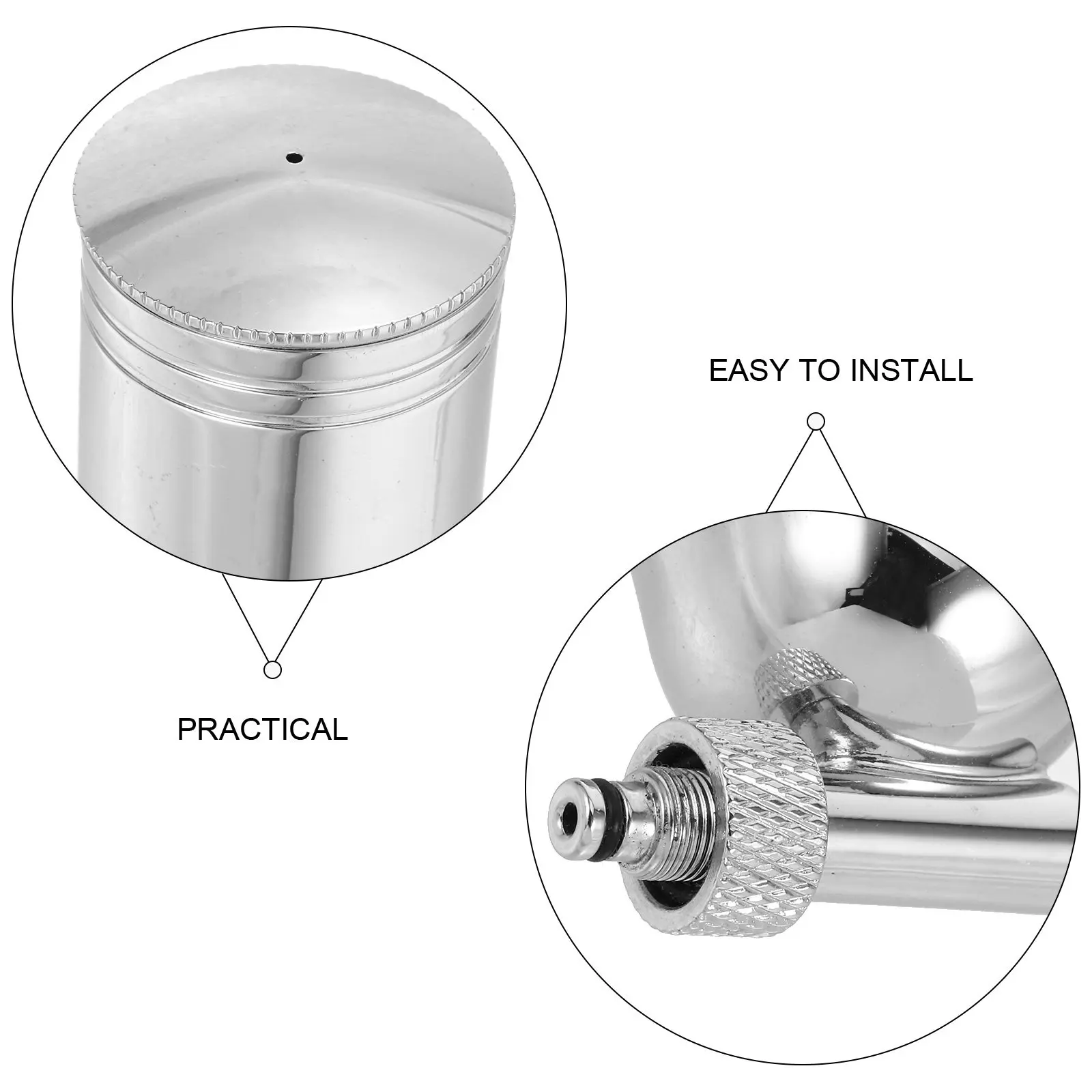 Airbrush Paint Cup 10Cc Copper Construction Spill Resistant Leakproof Portable Compact Design for Artists Paint Mixing Spraying