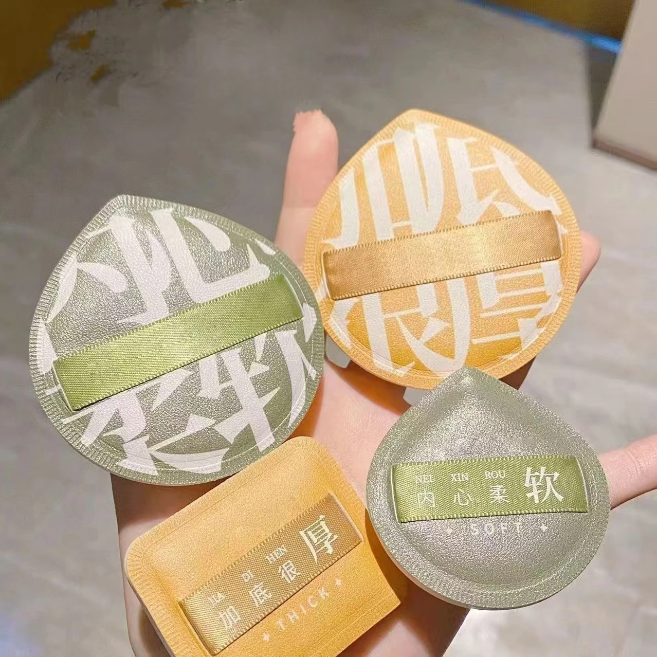 1-10 pezzi soffio per trucco morbido super spesso soffio di polvere di velluto di cotone grande fondotinta liquido spugna strumenti cosmetici soffio per uso asciutto e bagnato